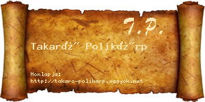 Takaró Polikárp névjegykártya